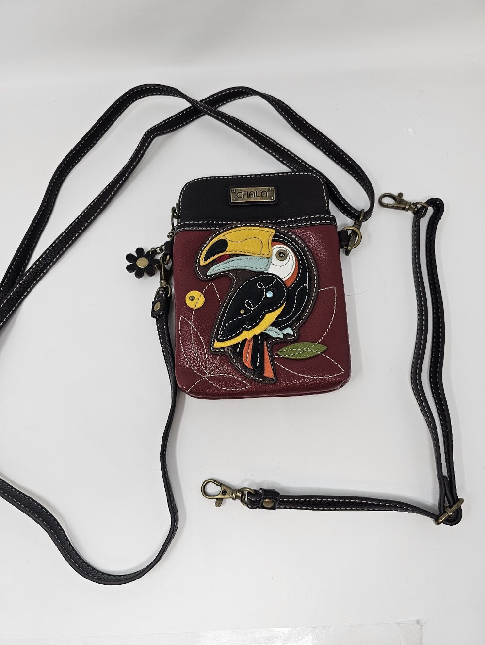 Chala Toucan  Crossbody or Wristlet Bag 2 Removable & Adjustable Straps
